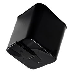Bottom view of Haussimple large black car trash can showing its built-in clip for secure placement.