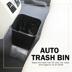 Haussimple auto trash bin placed between car seats with stability flap — keeps vehicle interior clean, neat, and hygienic.