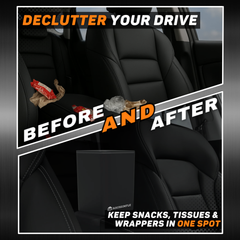 Medium Car Trash Can with Stability Flap - Black