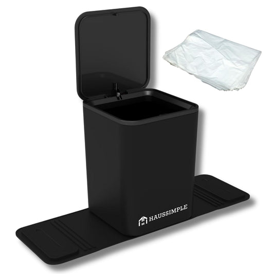 Medium Car Trash Can with Stability Flap - Black