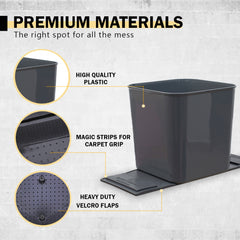 Car Trash Can Waterproof Auto Garbage Bin - Gray