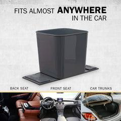 Car Trash Can Waterproof Auto Garbage Bin - Gray