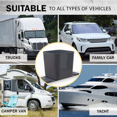 Car Trash Can Waterproof Auto Garbage Bin - Gray