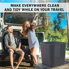 Car Trash Can Waterproof Auto Garbage Bin - Gray