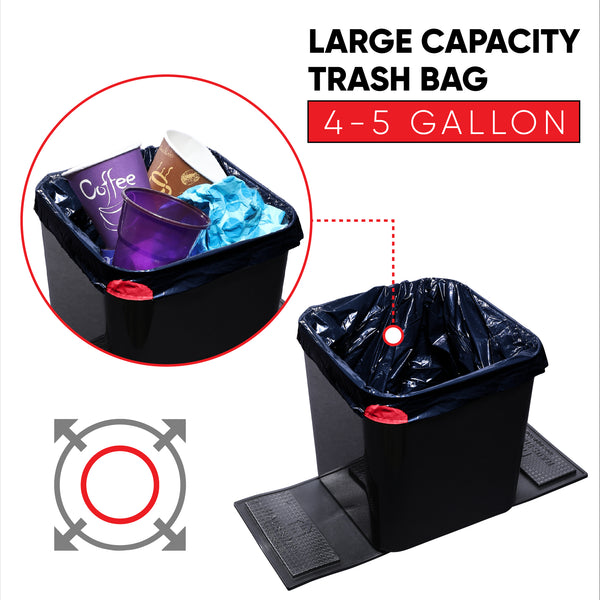 5 Rolls Drawstring Trash Bags 4 Gallons Garbage Bags Small Trash