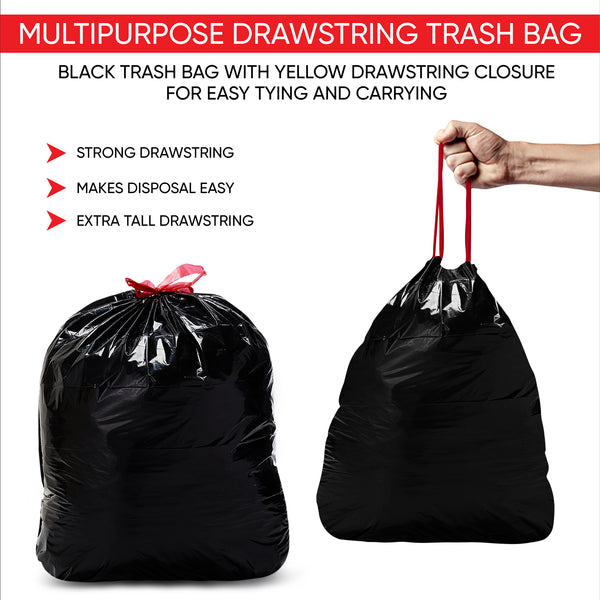 1 Gallon 220 Counts Mini Strong Drawstring Trash Bags Garbage Bags