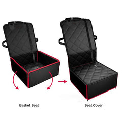 2 in 1 Waterproof Dog Car Seat Cover For Front Seat