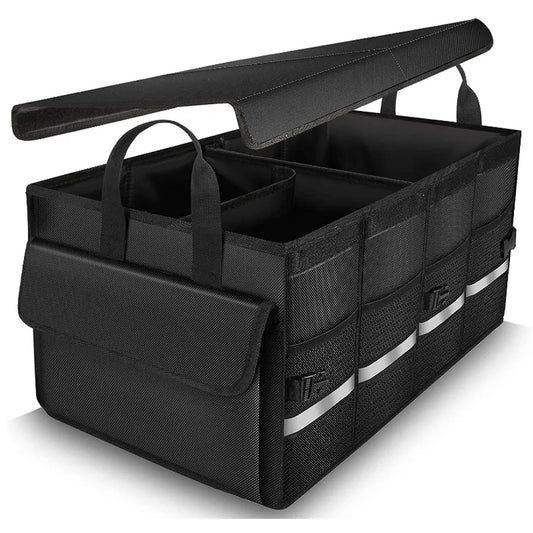 Collapsible Car Trunk Organizer With Cover