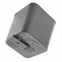 Bottom view of Haussimple large gray car trash can showing its built-in clip for secure placement.