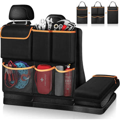 Detachable Car Back Seat Organizer With Zippers