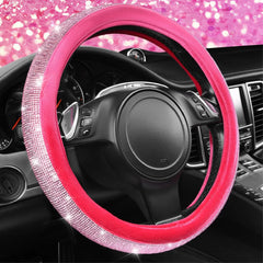 Rhinestone  Universal Car Steering Wheel Cover for Women