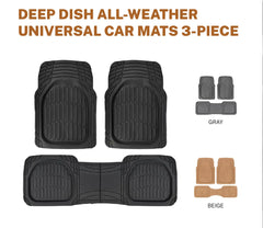 Deep Dish All-Weather Universal Car Mats 3-Piece