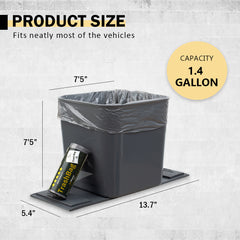 Car Trash Can Waterproof Auto Garbage Bin - Gray