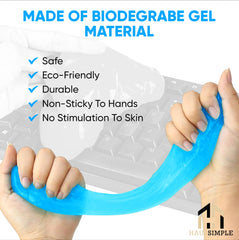 Haussimple multipurpose car cleaning gel, made out of biodegrabe gel material that is soft, eco-friendly, durable, non-sticky and has no stmulation to skin.