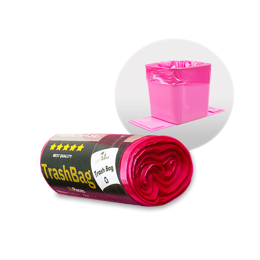 Car Trash Bag 20 pcs per Roll 4-5 Liters Liners Pink – Haussimple
